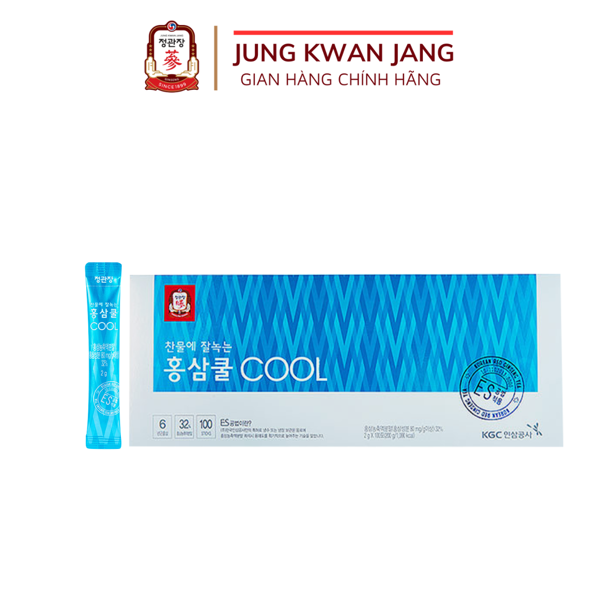 Hình ảnh Trà Hồng Sâm Hòa Tan KGC Jung Kwan Jang Tea Cool 100 Gói