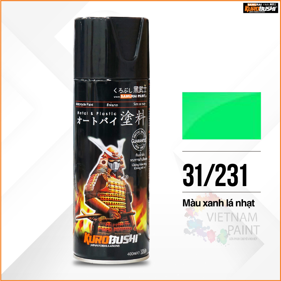 COMBO Sơn Samurai màu 231 gồm 4 chai đủ quy trình độ bền cao