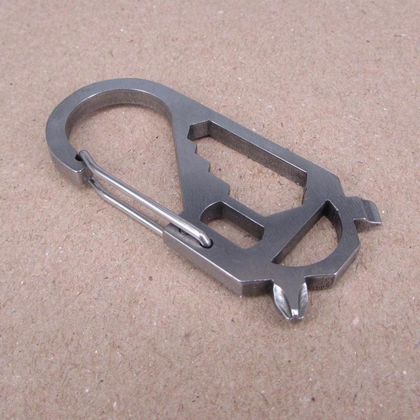Cable Carabiner Camping Hiking Hook Chain Key Ring Lock Clip Holder