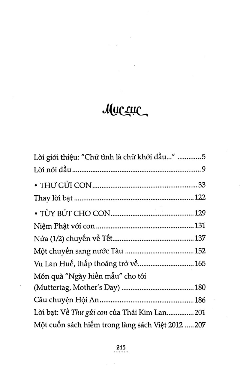 Thư Gửi Con