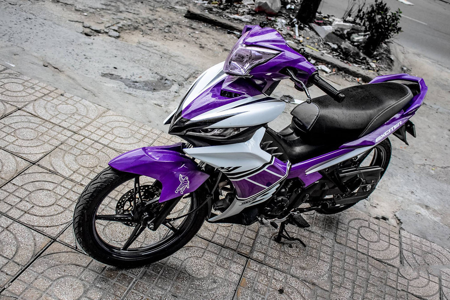 [Tem đẹp xịn] Tem trùm Exciter 135 Violet Racing