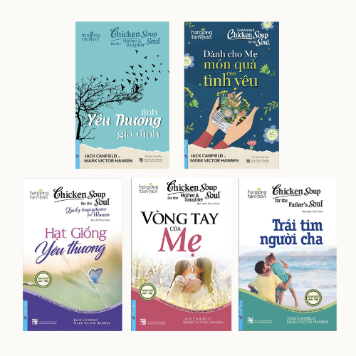 Combo Sách Gia Đình Hạnh Phúc : Vòng tay của mẹ + Trái tim người cha + Hạt giống yêu thương + Tình yêu thương gia đình + Dành cho mẹ món quà của tình yêu - First News