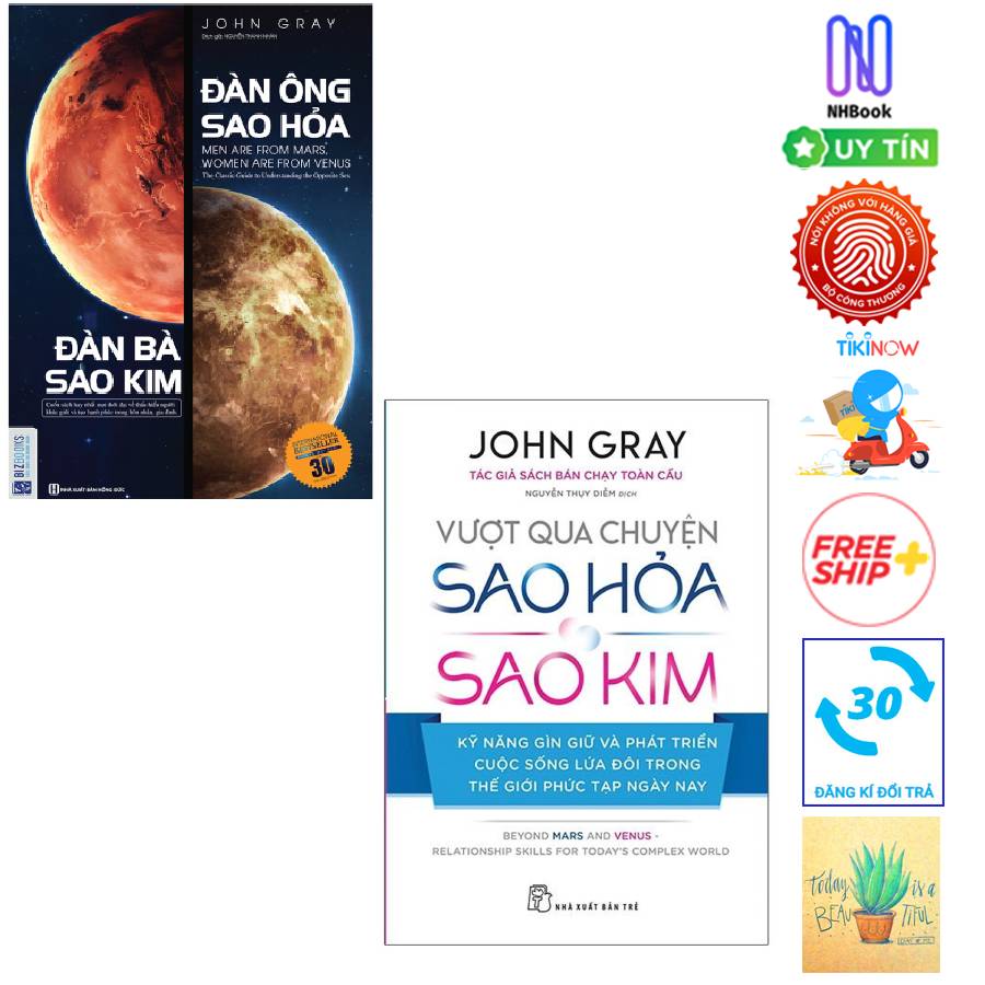 Combo John Gray:  Vượt Qua Chuyện Sao Hỏa, Sao Kim Và Đàn Ông Sao Hỏa Đàn Bà Sao Kim