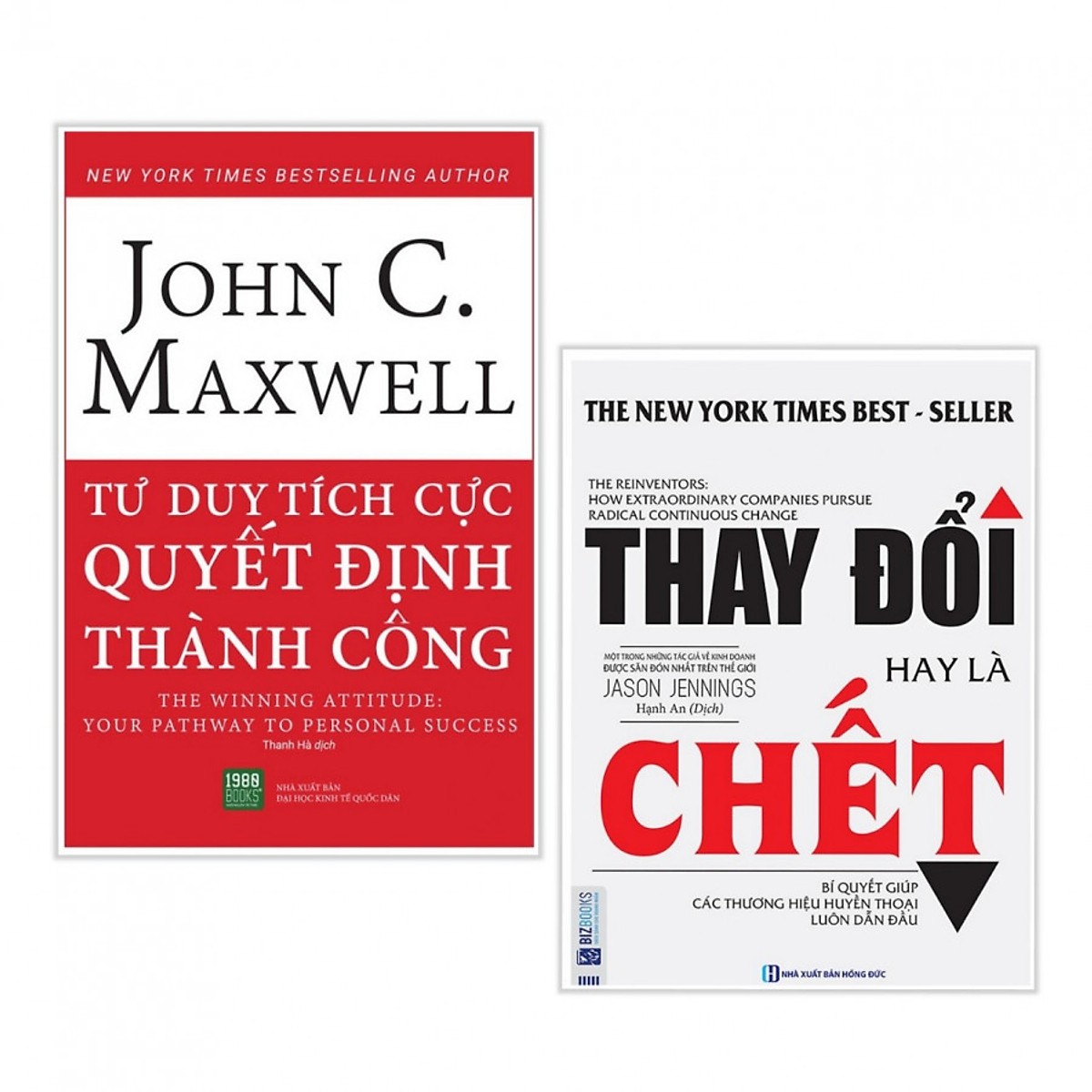 Combo Sách Tư Duy-Kỹ Năng Sống: Tư Duy Tích Cực Quyết Định Thành Công + Thay Đổi Hay Là Chết - Bí Quyết Giúp Các Thương Hiệu Huyền Thoại Luôn Dẫn Đầu