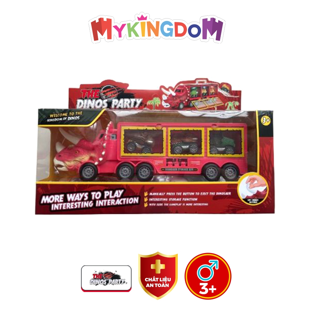 Đồ Chơi THE DINOS PARTY Biệt Đội Xe Tải Giải Cứu Khủng Long Đỏ 1322A