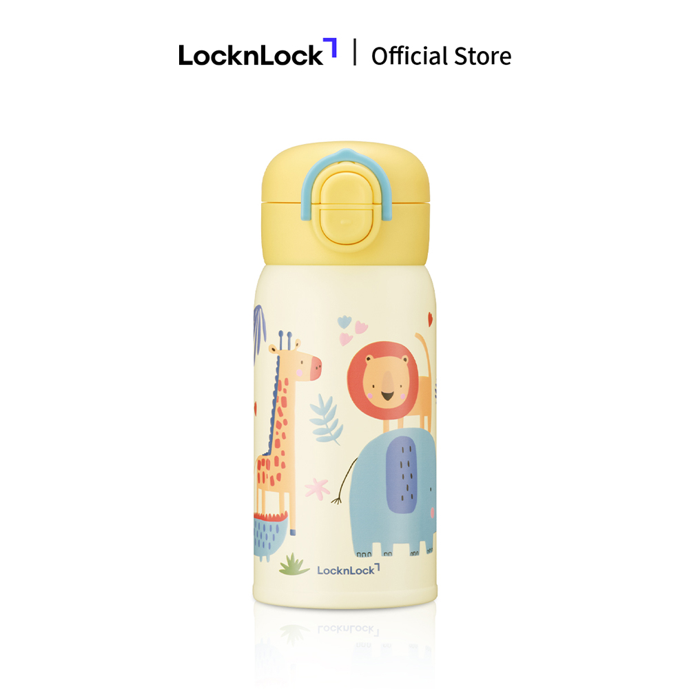 Bình giữ nhiệt LocknLock 350ml cho bé School Fit Pick Dual Cap Tumbler LHC3400 nắp uống kép - Hàng Chính Hãng - JoyMall