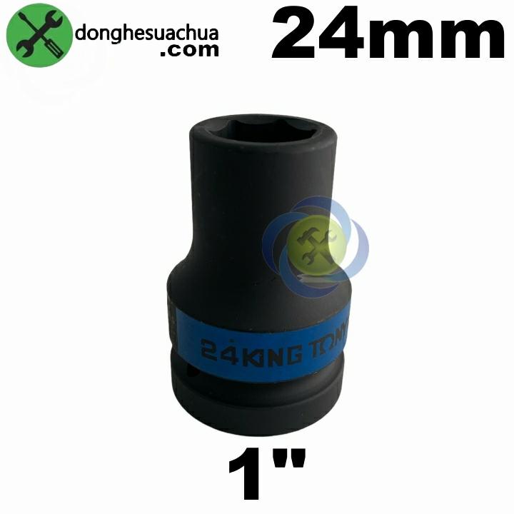 Tuýp 24mm 1 inch Kingtony 883524M loại dài 80mm có 6 cạnh màu đen