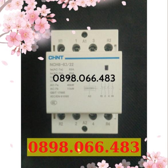 CHINT Khởi động từ CHINT NCH8 220V 63A 4NO/2NO+2NC Xuất Được VAT