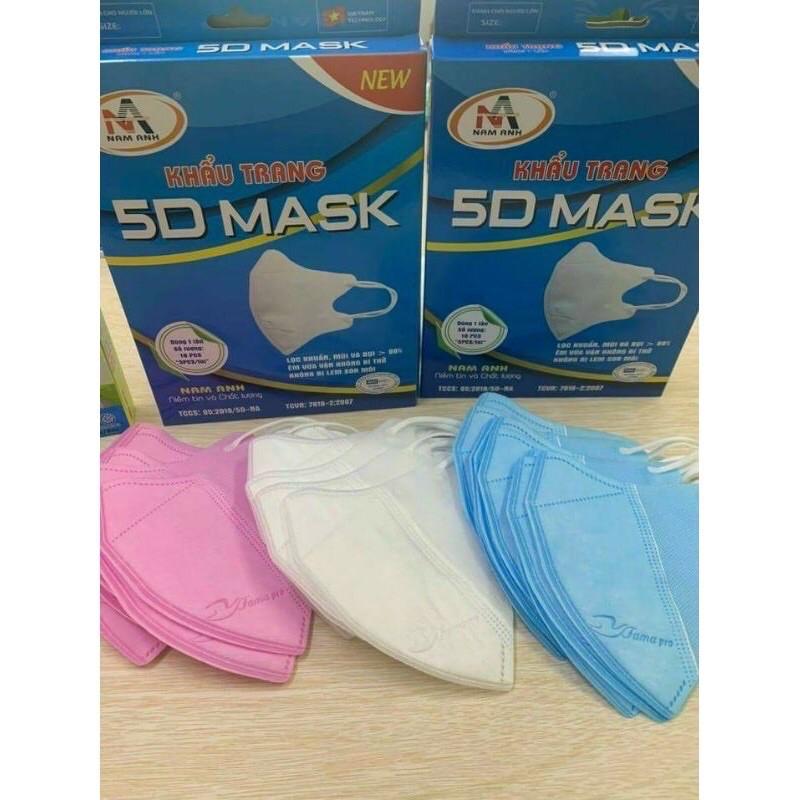 Hình ảnh Khẩu trang 5d mask Nam Anh (Famapro) - Hộp 10 cái