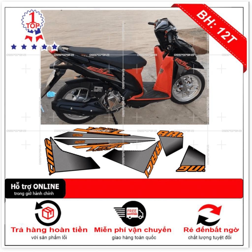 Tem rời Click 125i cam đen