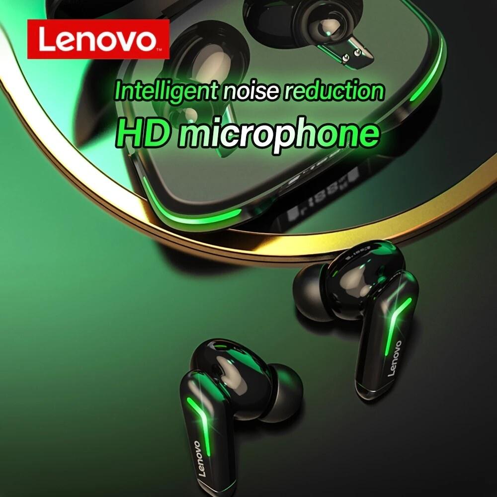 Tai nghe không dây LENOVO GM3 Bluetooth 5.0 TWS âm thanh giảm ồn HD độ trễ thấp pin trâu có micro cho chơi game thể thao-Hàng chính hãng