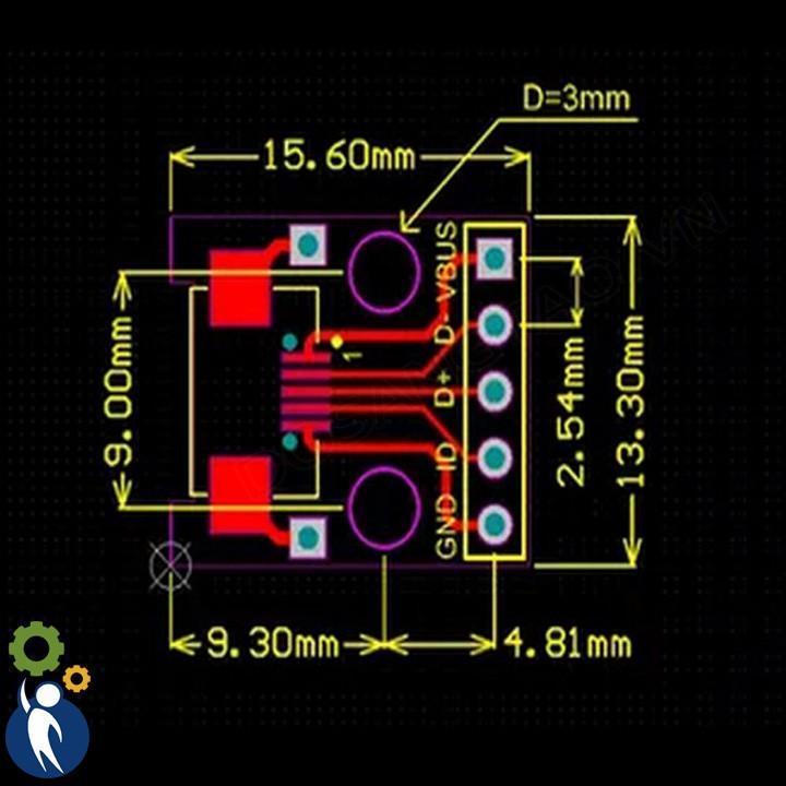 Bộ 5 Mạch Ra Chân Micro USB