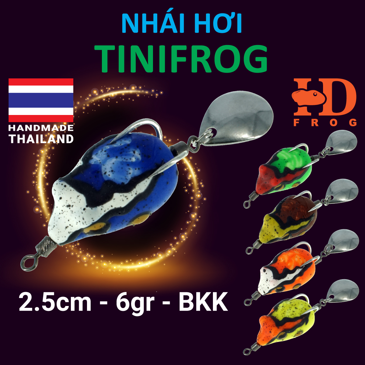 NHÁI HƠI FROG TINI - mồi giả Thái Lan câu lure cá lóc giá rẻ siêu nhạy - 2.5cm - 6gr