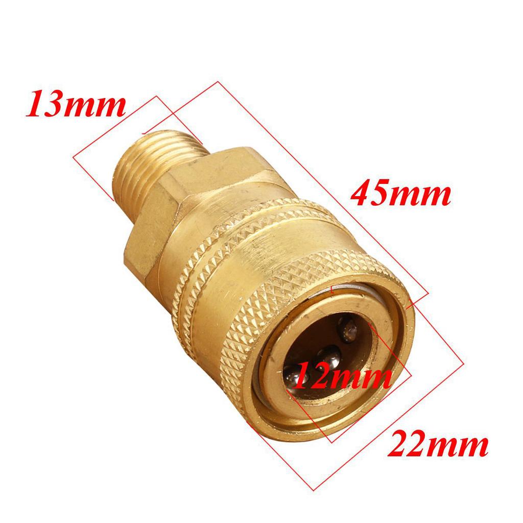 12mm Quick Release Connector to 1/4" Male Adapter Pressure Washer Coupling