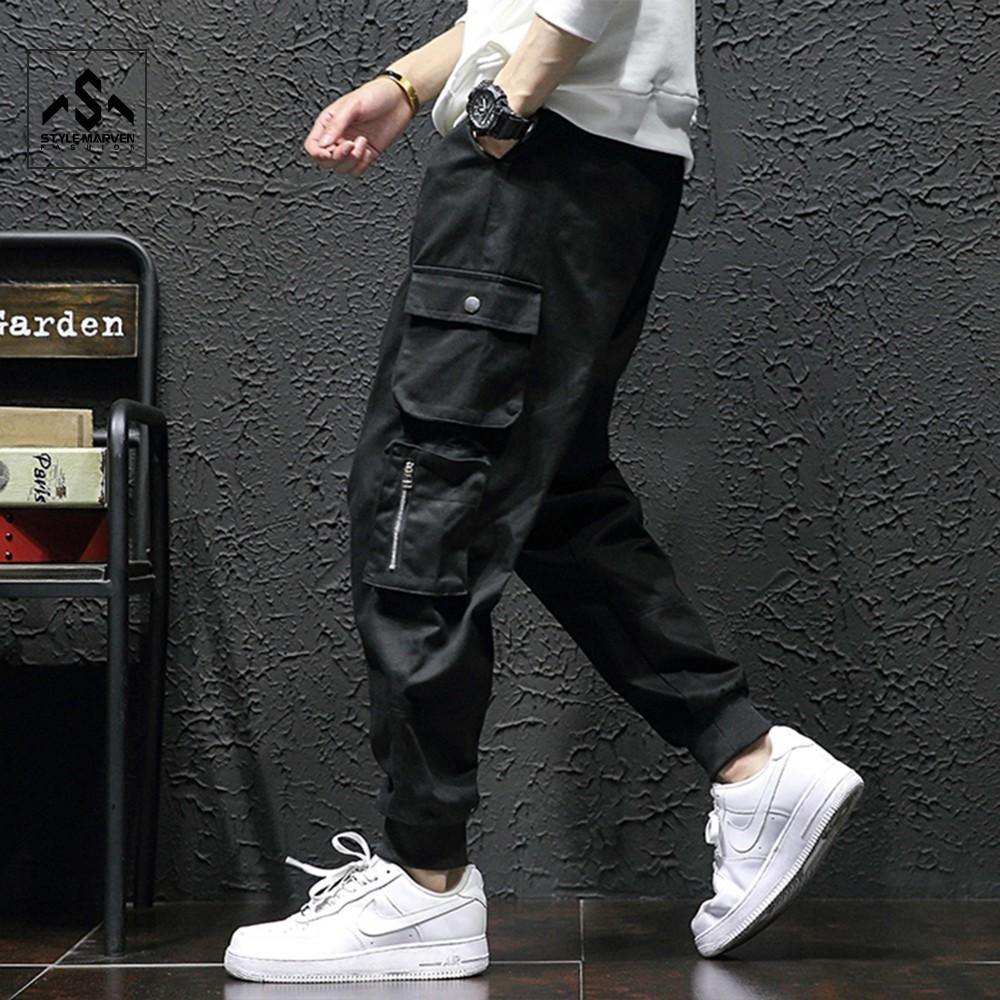 Quần jogger kaki nam kiểu dáng basic phối túi hộp hiphop - QUAN SM027C2