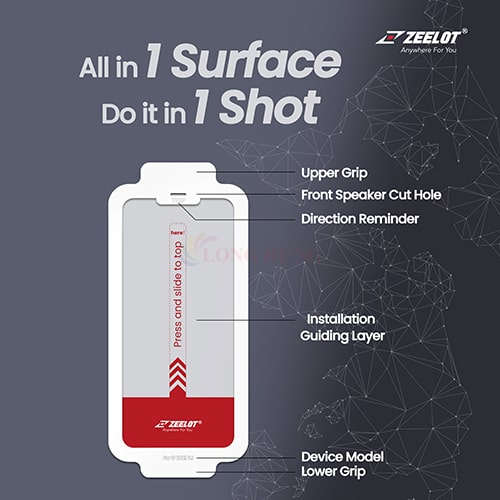 Dán màn hình cường lực Full viền chống nhìn trộm Zeelot SOLIDsleek dành cho iPhone 13 Series  - Hàng chính hãng
