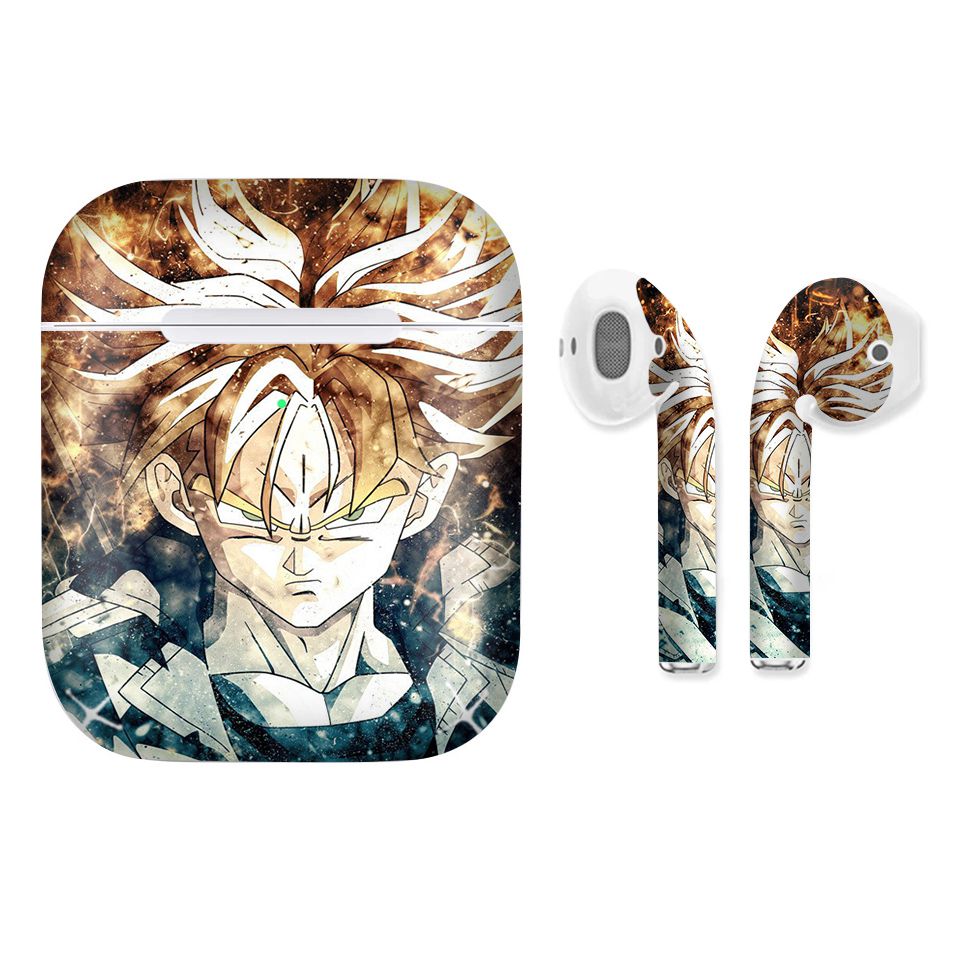 Miếng dán skin chống bẩn cho tai nghe AirPods in hình Dragon Ball - Trunks 3 - 7vnr90 (bản không dây 1 và 2)