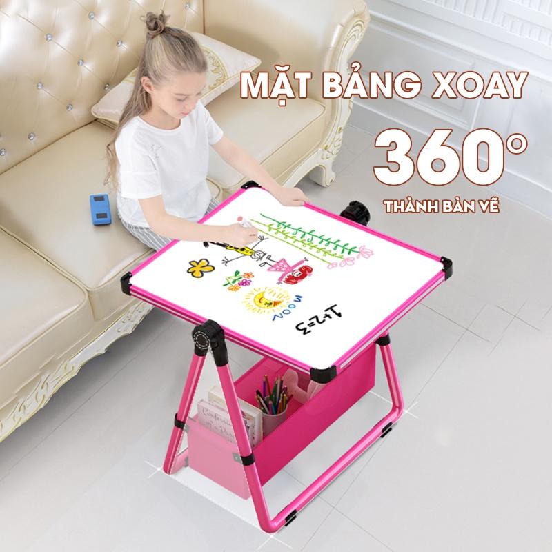 Bảng vẽ trẻ em từ tính 2 mặt học tại nhà, bảng vẽ mini không bám bụi, xóa dễ dàng - Hàng chính hãng