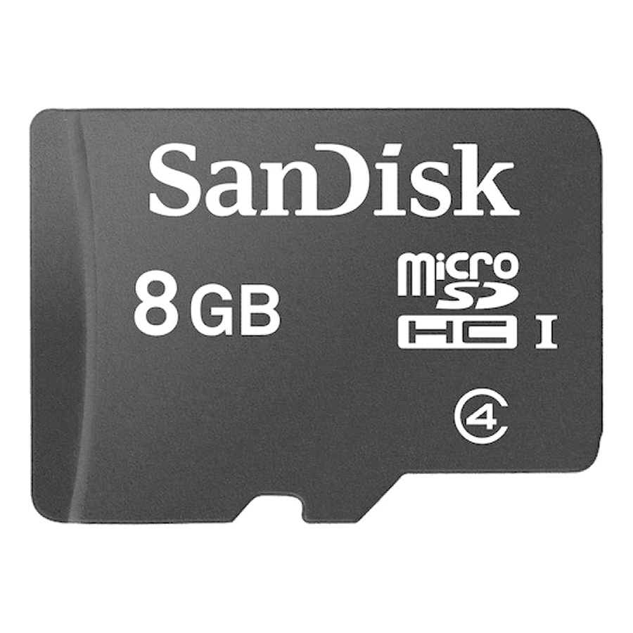 Thẻ nhớ SanDisk microSDHC, SDQM, C4, 3x5, 8GB - Hàng chính hãng