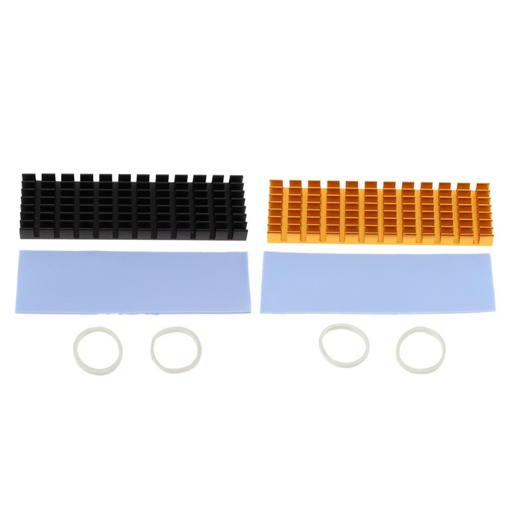 2 Pack M.2 2280 SSD Heatsink Cooler Solid State Drive Heat Sink Cooling Kit