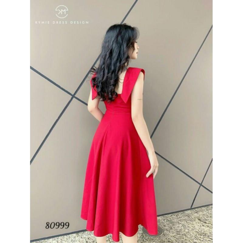 ĐẦM ĐỎ BIG SIZE NỮ HAI DÂY DẠO PHỐ TẾT
