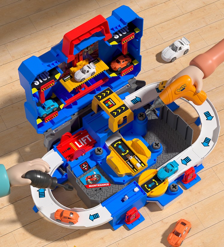 Xe ô tô đồ chơi lắp ráp mô hình đường ray cao cấp bằng nhựa ABS an toàn cho bé, quà tặng sinh nhật cho bé