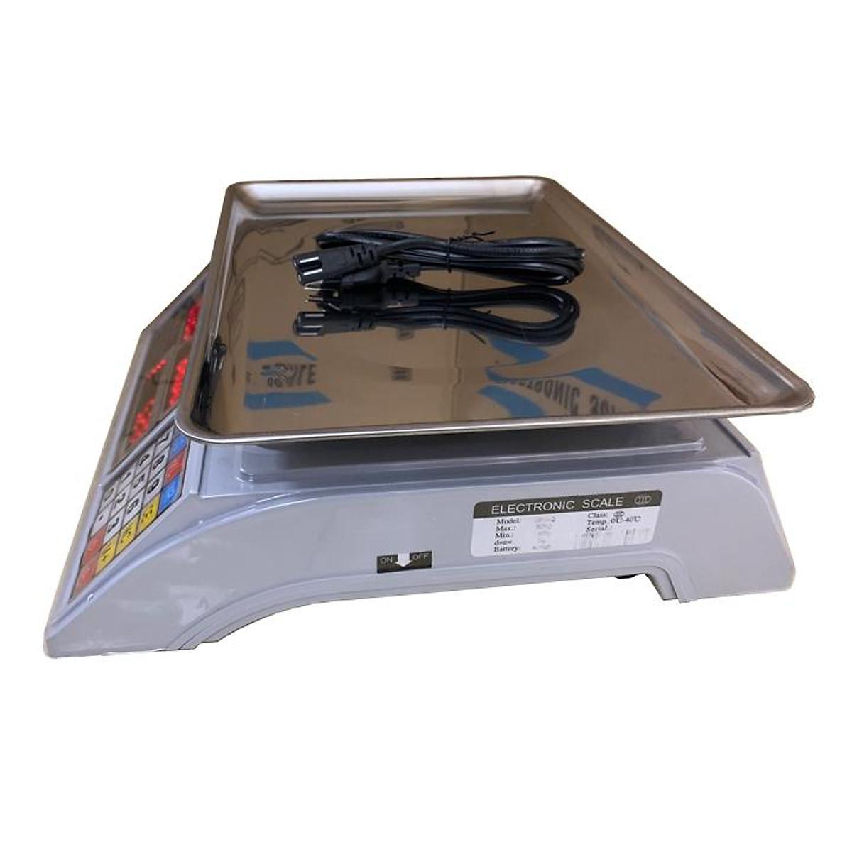 Bộ sản phẩm Cân điện tử tính tiền bán hàng UTE mức cân 30kg kết nối máy in tem dán mã vạch