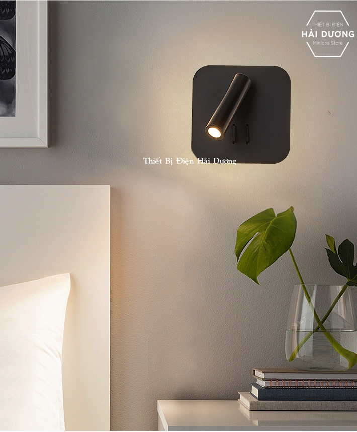 Đèn Led Gắn Tường Chiếu Điểm DT-801 - Đèn Soi Tranh Đèn Đọc Sách Thay Đổi  Được Góc Chiếu - Ánh Sáng Vàng - Có Video