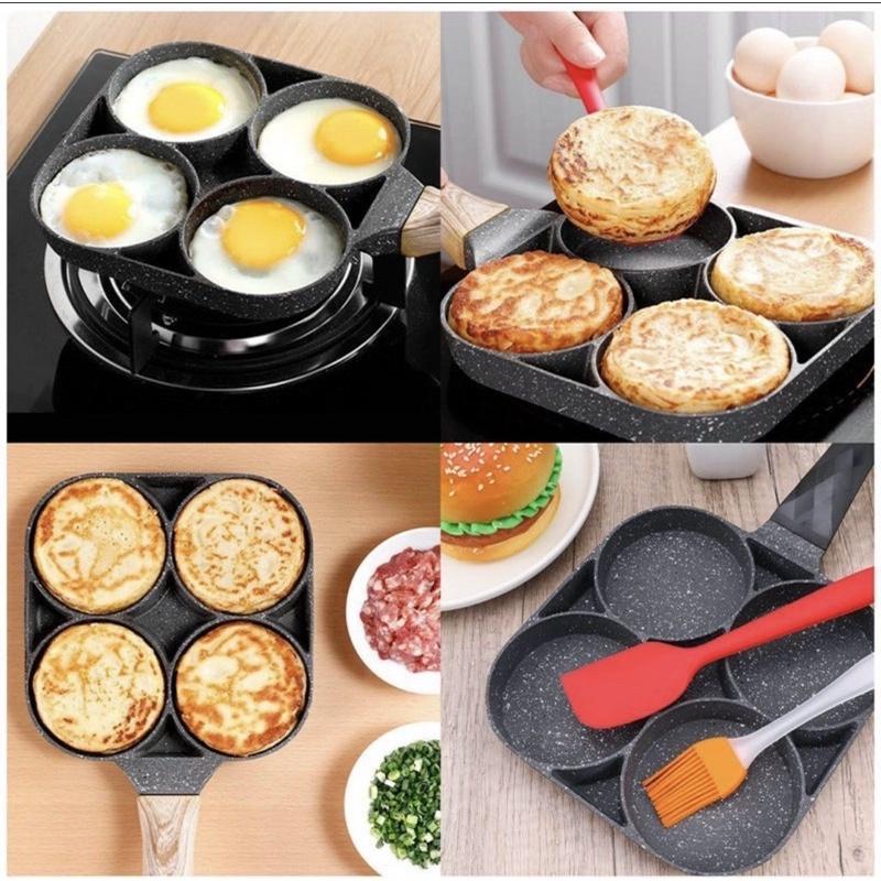 Chảo vân đá có khuân làm bánh , rán trứng