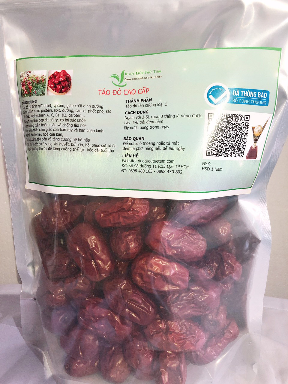 1kg táo đỏ khô cao cấp