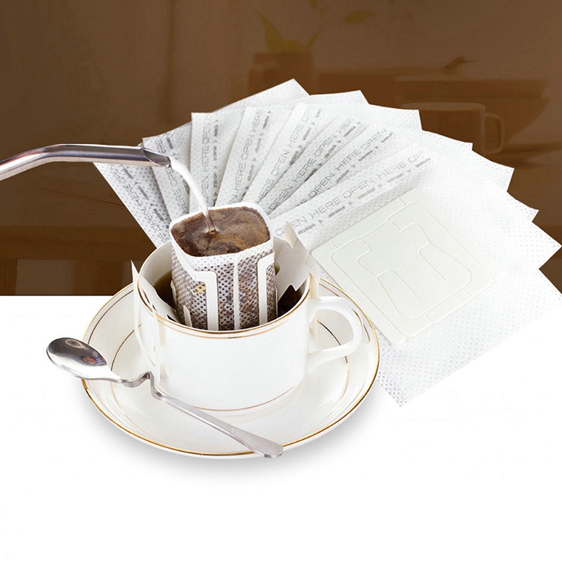 Bộ 50 Cà Phê Túi Giấy Lọc Dùng Một Lần Nhỏ Giọt Cà Phê Túi Treo Tai Cà Phê Espresso Phụ Kiện Trà Dụng Cụ