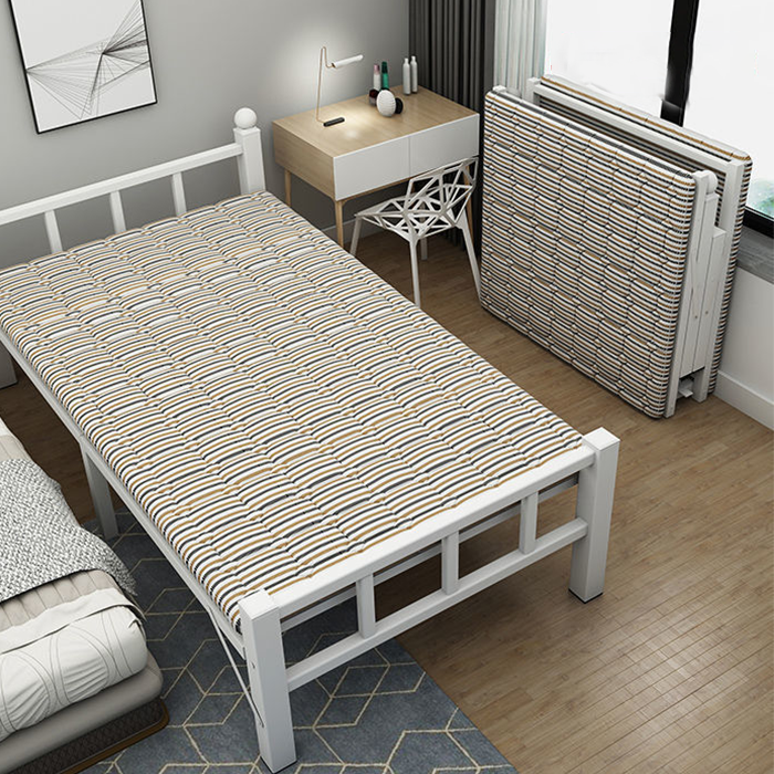 Giường gấp khung sắt kèm đệm - Giường gấp tiện dụng (kt 190x80x62cm)