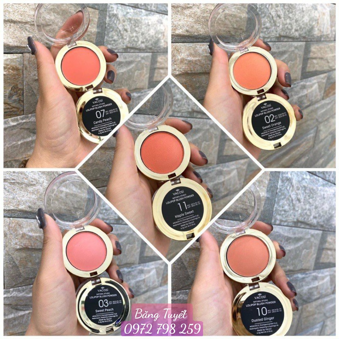 Phấn Má Hồng Vaco si Lolipop Blush Powder 4.4g Hàn Quốc #07