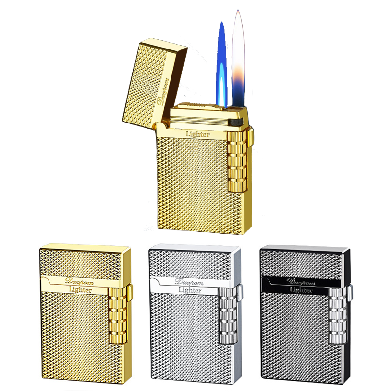 Bật Lửa Dupont 2 Chế Độ Lửa Vân Kim Cương - Xài Gas