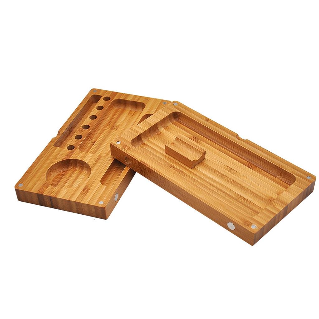 Cigarette Rolling Tray Wooden Plate Tray Smoking Holder Tool Accessories