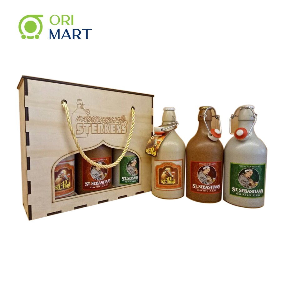 Combo Quà 3 Chai Bia Sứ Thầy Tu Brouwerij Sterkens Nhập Khẩu Từ Bỉ 550ml ORIMART