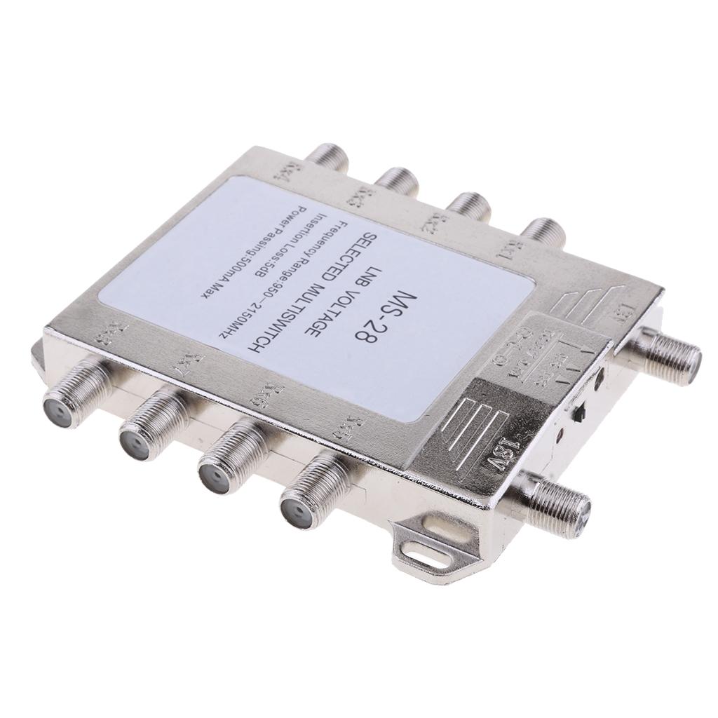 Satellite Switch Max 8 Output Multi Video Path Multi Switch JS-MS28 Silver