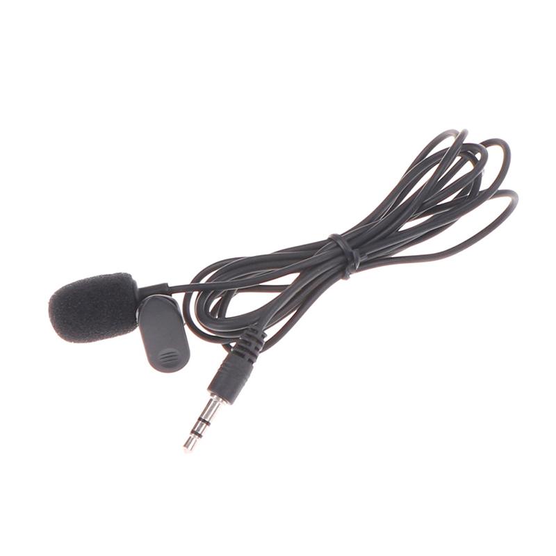 Rảnh Tay Dài 2M Có Dây Giắc Cắm Âm Thanh Nổi 3.5 Mm Mini Ô Tô Micro Mic Ngoài Cho Máy Tính DVD Ô Tô GPS Người Chơi đài Phát Thanh Âm Thanh Micro