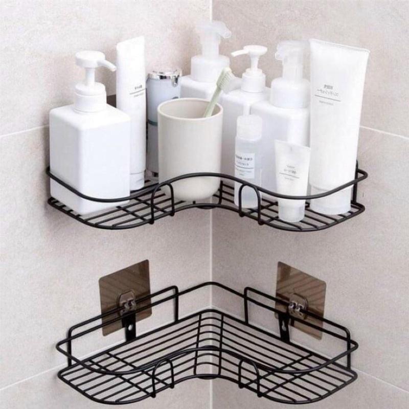 Kệ dán góc tường siêu chắc phòng tắm, nhà bếp cực tiện lợi