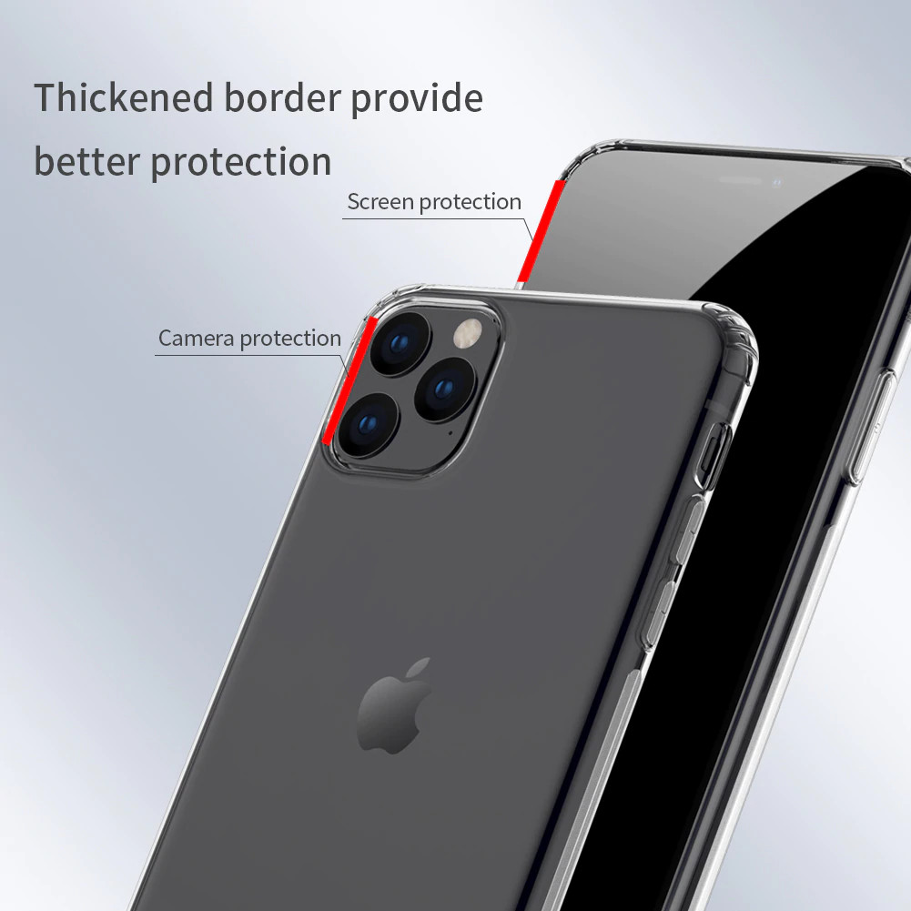 Ốp lưng dẻo cho iPhone 11 Pro Max hiệu Nillkin (mỏng 0.6mm, chống trầy xước) - Hàng chính hãng