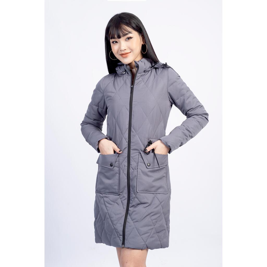 Áo phao dài, có mũ, hai túi trước MMOutfit M-PH001021002