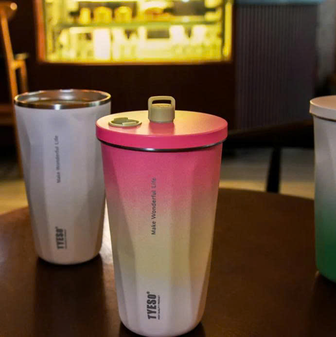 Cốc ly giữ nhiệt TYESO TS-8848B 600ml  bằng thép không gỉ 304  Chống tràn &amp; Giữ nhiệt 12 tiếng