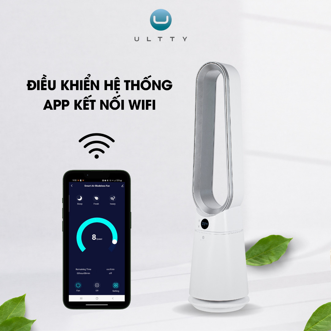 Quạt lọc không khí và khử khuẩn U ULTTY LIDI - Hàng chính hãng
