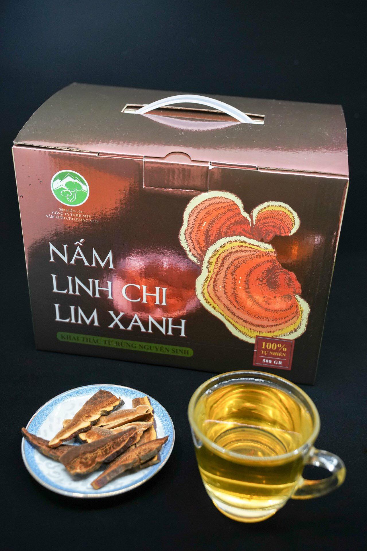 Nấm Linh Chi Lim Xanh thái lát