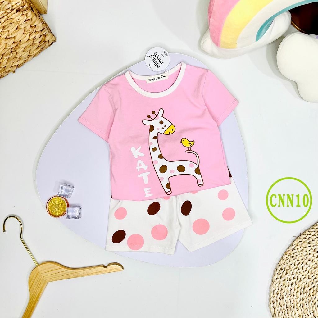 Bộ Cộc Tay Cho Bé CNN10 Đồ Bộ Thun Cotton 100% Mềm Mịn Thoáng Mát Thấm Hút Mồ Hôi Hàng Chuẩn Loại 1 MINKY MOM