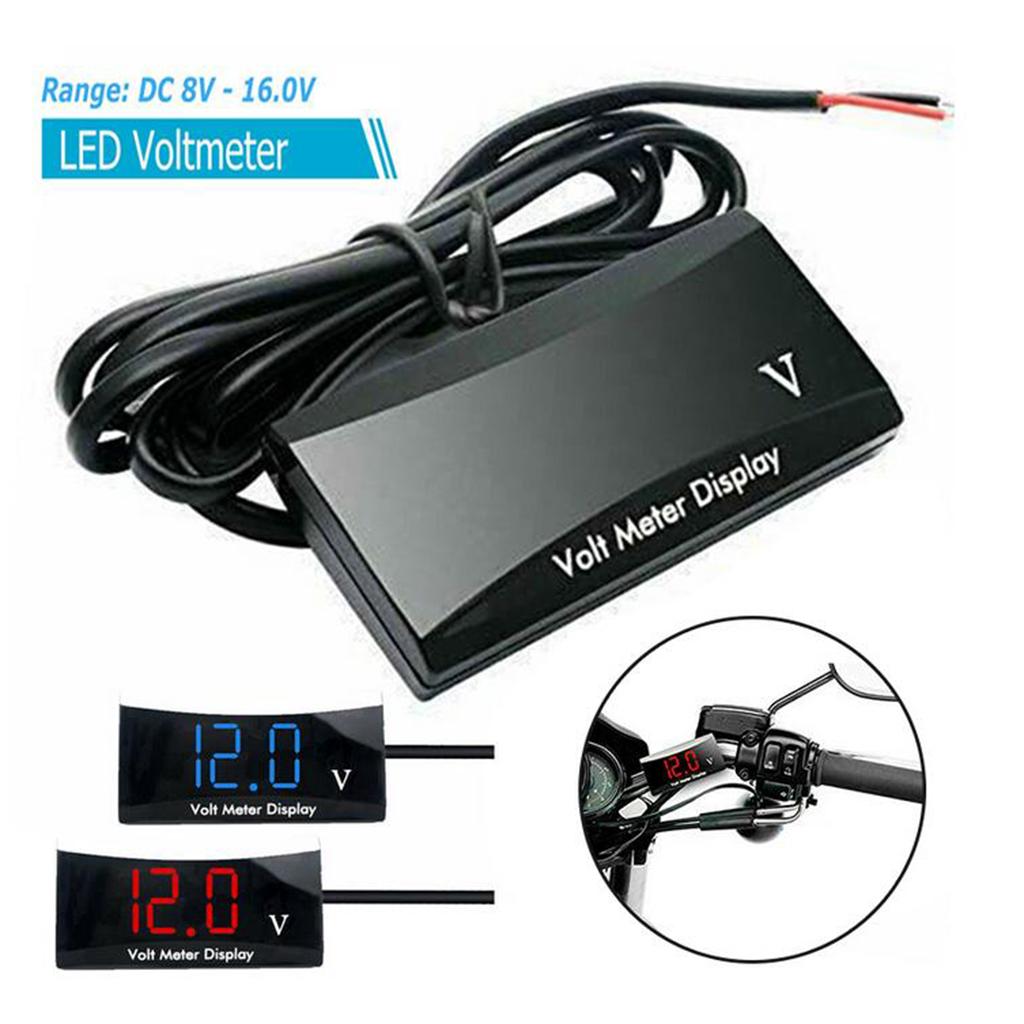 DC 12V LED Panel Digital Voltage Volt Meter Display Voltmeter For Motorcycle Car
