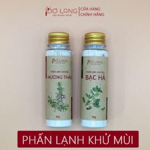 Phấn lạnh bột khử mùi cơ thể Hương Thảo Pơ Lang lọ 30gam (Khử mùi 24 giờ, không vàng áo)