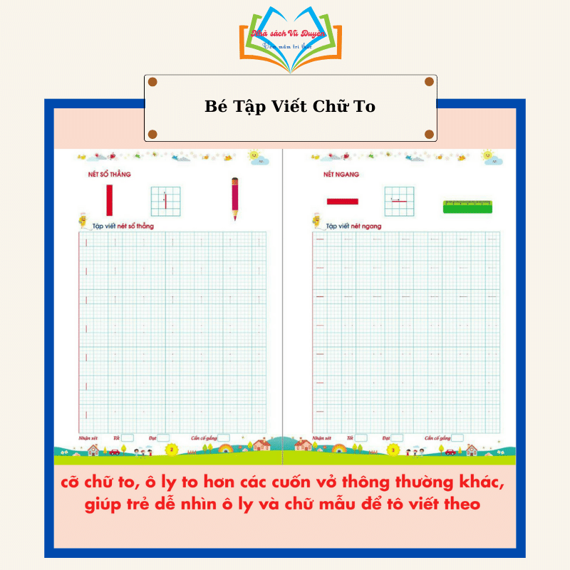 Bé tập tô, tập viết chữ to dành cho trẻ em 4-6 tuổi