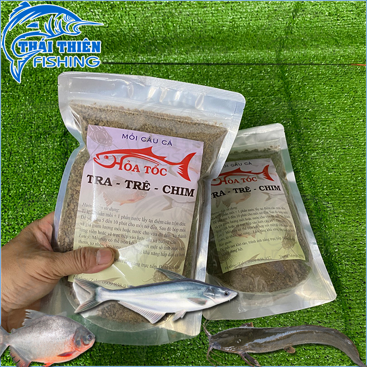 Mồi Câu Cá Tra Trê Chim Hỏa Tốc Gói 500g