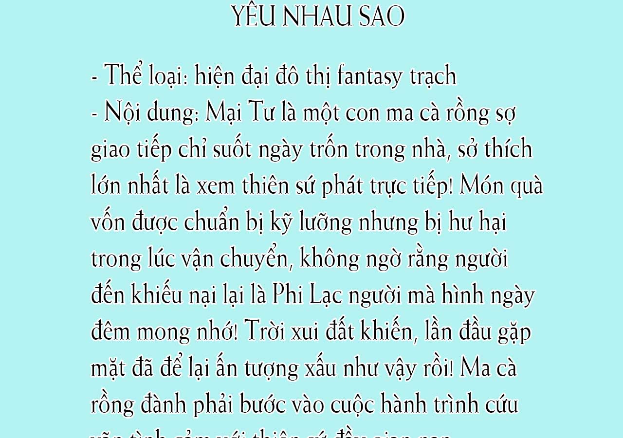 KHÔNG GẶP MẶT THÌ KHÔNG THỂ YÊU NHAU SAO chapter 1